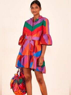 FARM RIO Amanda Stripes Mini Dress